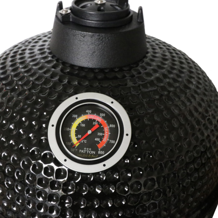 Patton Kamado Grill Keramische Barbecue 21" B 130 x D 74 cm