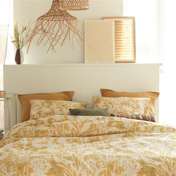 Ariadne at Home Botanical Dekbedovertrek 240 x 200/220 cm - Oker