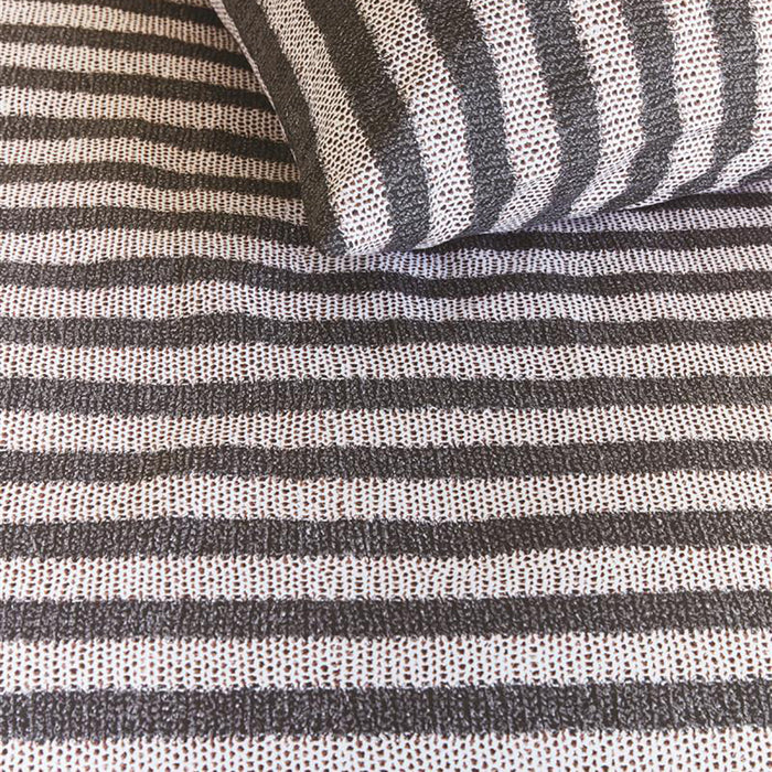 Ariadne at Home Knit Stripes Dekbedovertrek 140 x 200/220 cm - Zwart/Wit