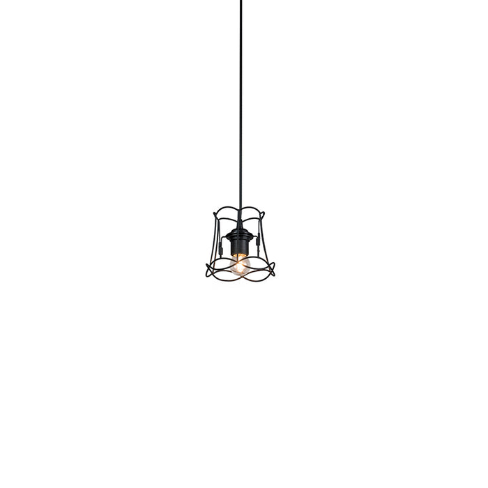 QAZQA Retro hanglamp zwart 15 cm - Granny Frame