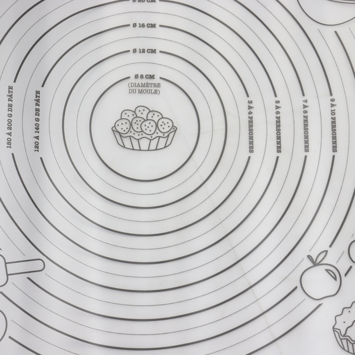 Orange85 Bakmat Siliconen Wit 51 x 42 x 0,1 cm Deegmat Kookaccessoires
