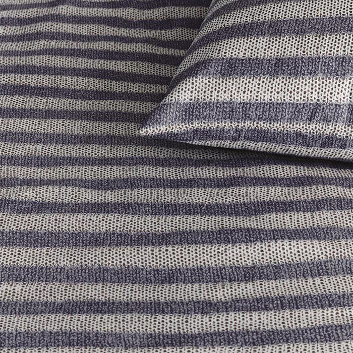 Ariadne at Home Knit Stripes Dekbedovertrek 140 x 200/220 cm - Blauw