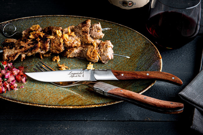 Laguiole Style de Vie Luxury Line steakmessen 6-delig, pakka rosewood