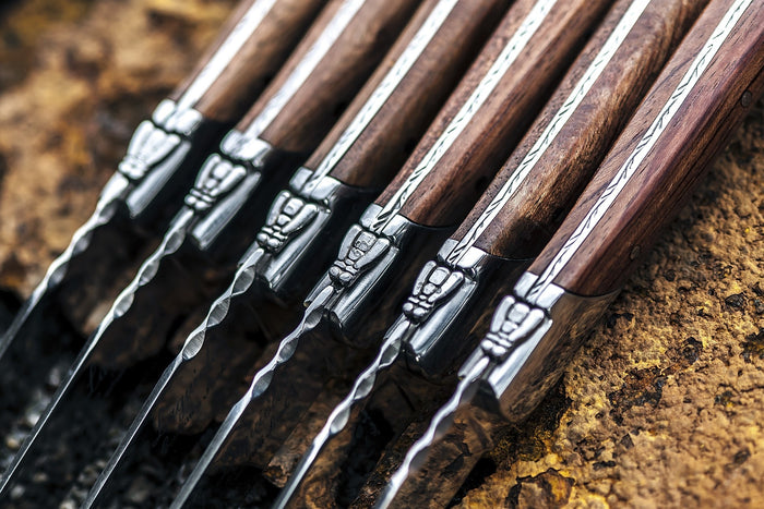 Laguiole Style de Vie Luxury Line steakmessen 6-delig, pakka rosewood