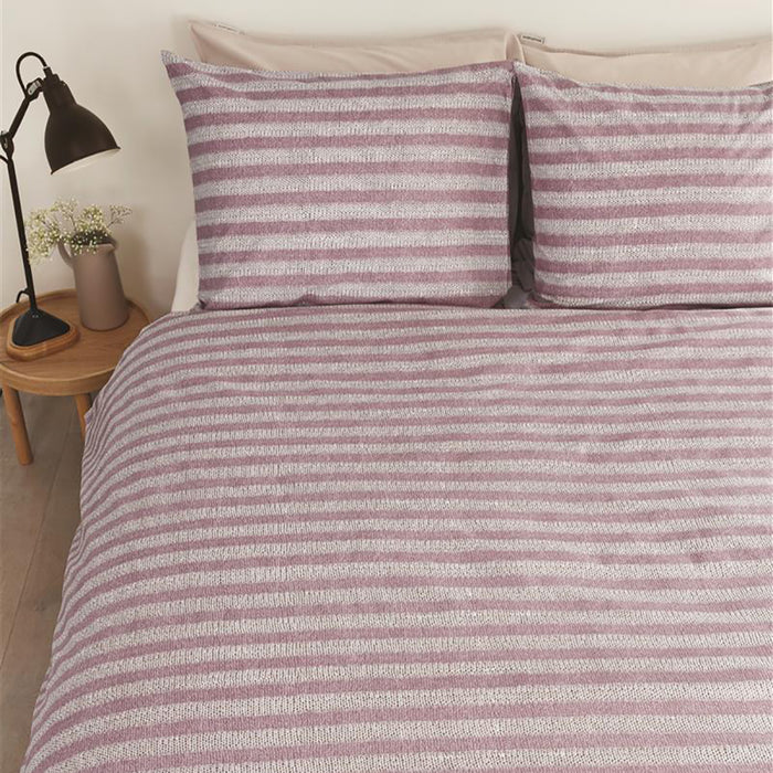 Ariadne at Home Knit Stripes Dekbedovertrek 200 x 200/220 cm - Lila