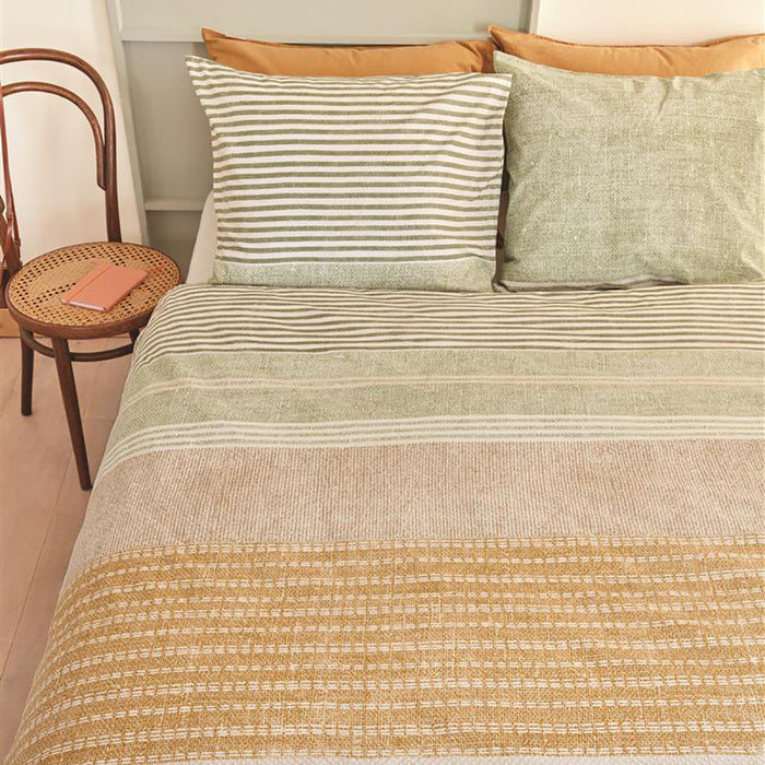 Ariadne at Home Lin Dekbedovertrek 140 x 200/220 cm - Oker