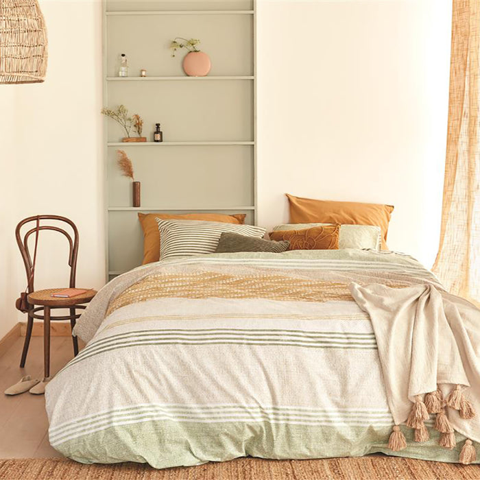 Ariadne at Home Lin Dekbedovertrek 240 x 200/220 cm - Oker