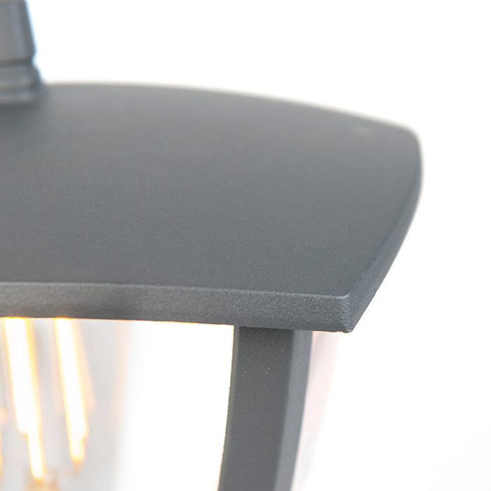 QAZQA Moderne buitenlantaarn sokkel donkergrijs - Platar