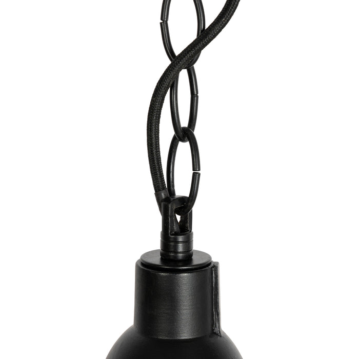 QAZQA Set van 2 industriële hanglampen zwart - Cabin