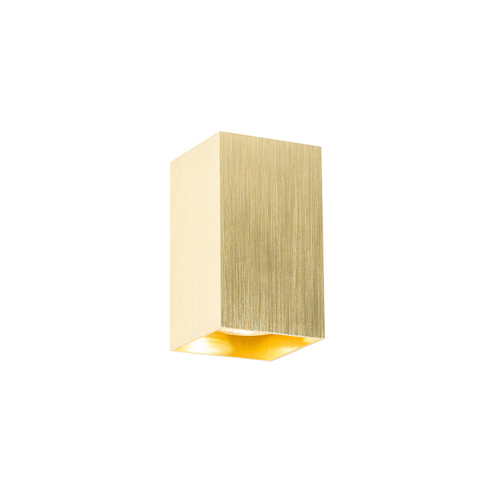 QAZQA Moderne wandlamp goud vierkant 2-lichts - Sandy