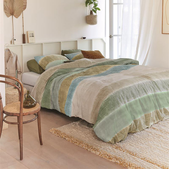 Ariadne at Home Soft Linen Dekbedovertrek 240 x 200/220 cm - Groen