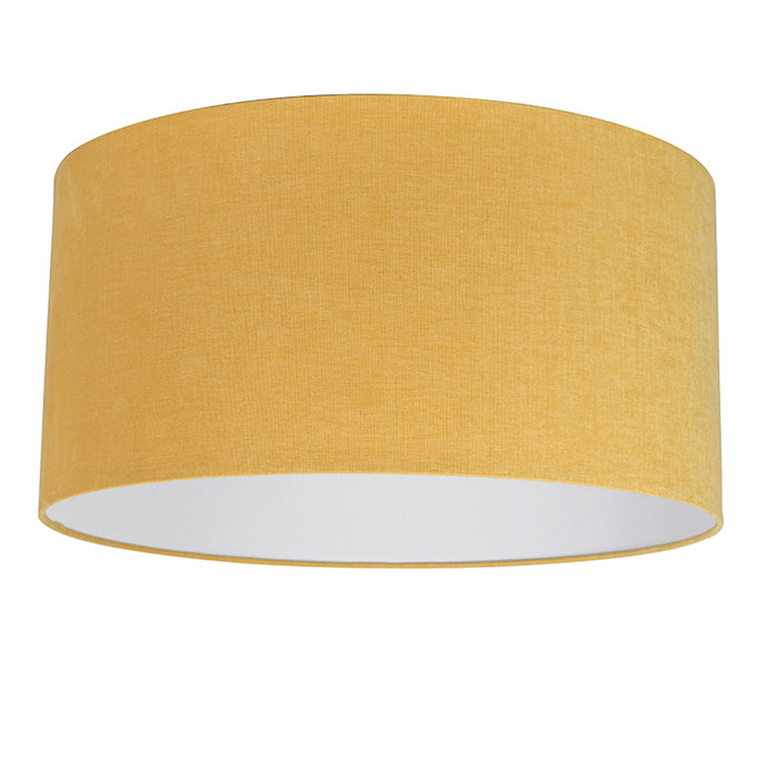 QAZQA Hanglamp wit met gele kap 50 cm - Combi 1