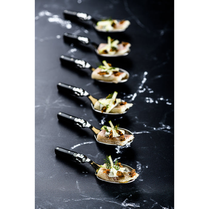 Laguiole Style de Vie Premium Line amuselepels 6-delig, zwart