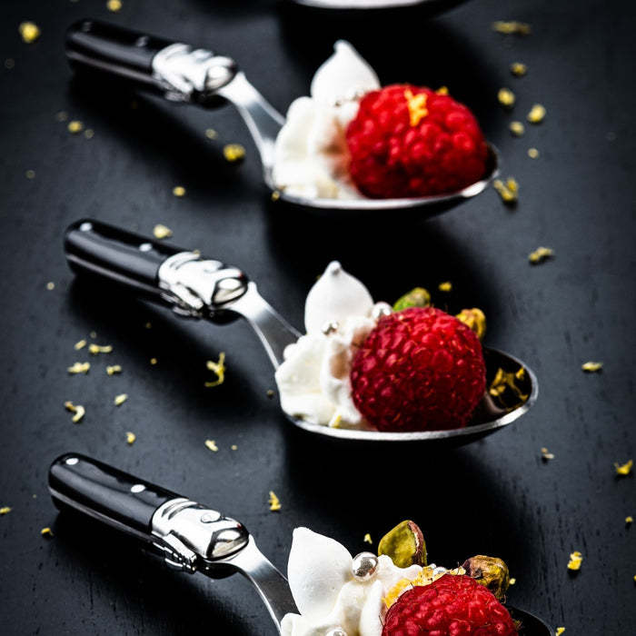 Laguiole Style de Vie Premium Line amuselepels 6-delig, zwart