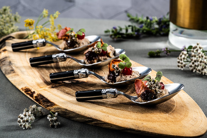 Laguiole Style de Vie Premium Line amuselepels 6-delig, zwart