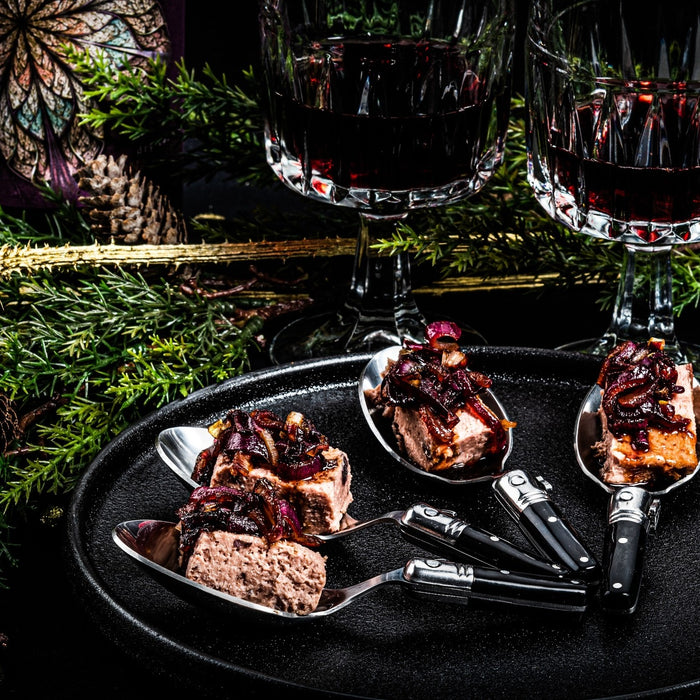 Laguiole Style de Vie Premium Line amuselepels 6-delig, zwart