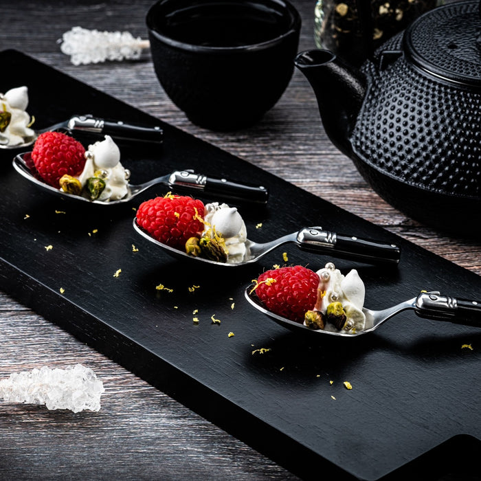 Laguiole Style de Vie Premium Line amuselepels 6-delig, zwart