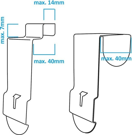 O'DADDY® Hangend schoenenrek - Opdek en Stompe deur - 20x51x182 zwart