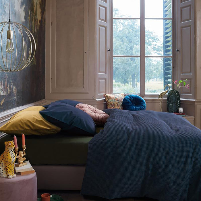 At Home by Beddinghouse Relax Dekbedovertrek 140 x 200/220 cm - Donkerblauw