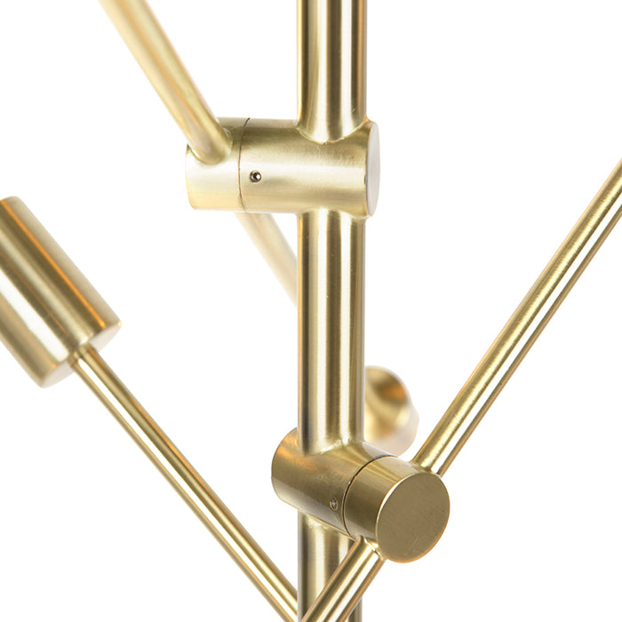 QAZQA Art Deco hanglamp messing 6-lichts - Sydney