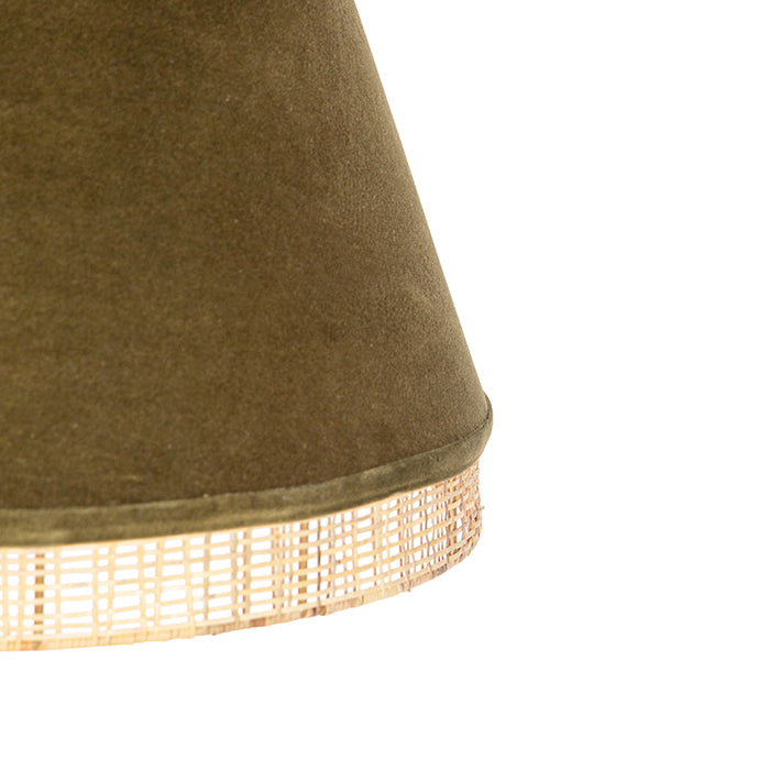 QAZQA Hanglamp frills - Groen - Landelijk | Rustiek - D 450mm