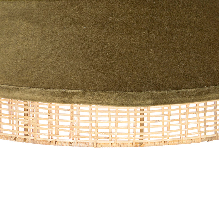 QAZQA Hanglamp frills - Groen - Landelijk | Rustiek - D 450mm