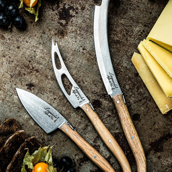 Laguiole Style de Vie Luxury Line kaasmessenset 3-delig, eikenhout