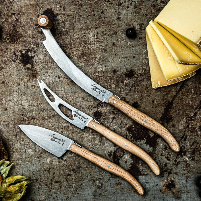 Laguiole Style de Vie Luxury Line kaasmessenset 3-delig, eikenhout