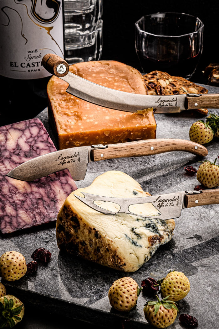 Laguiole Style de Vie Luxury Line kaasmessenset 3-delig, eikenhout