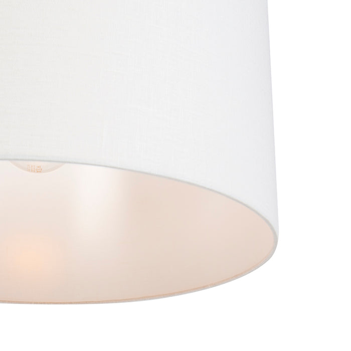 QAZQA Moderne hanglamp zwart met witte kap 50 cm - Combi 1