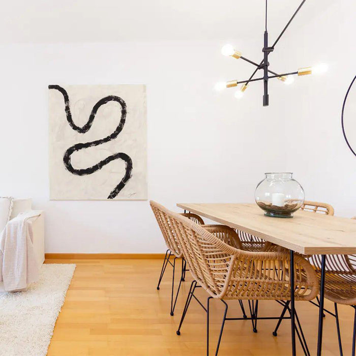 QAZQA Industriële hanglamp zwart en goud 78 cm 6-lichts - Sydney