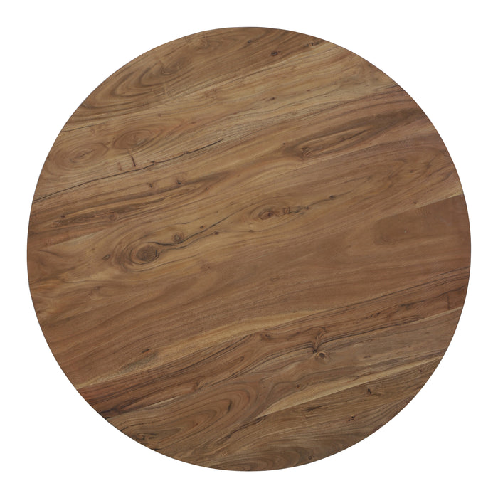 Light & Living Eettafel Biboca - Acacia Hout/Zwart - Ø140x78 cm