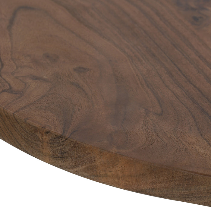 Light & Living Eettafel Biboca - Acacia Hout/Zwart - Ø140x78 cm