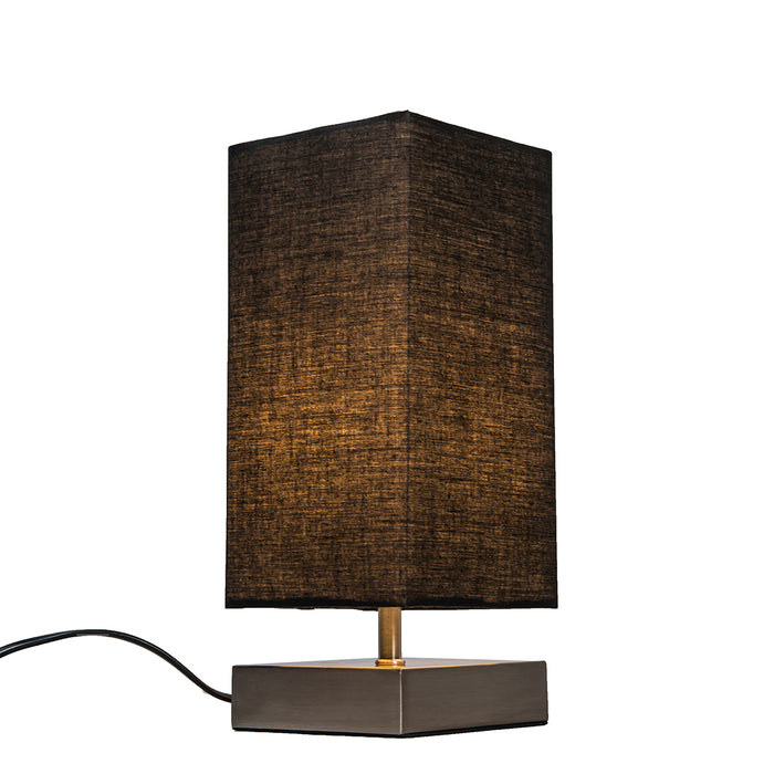 QAZQA Moderne tafellamp zwart met staal - Milo