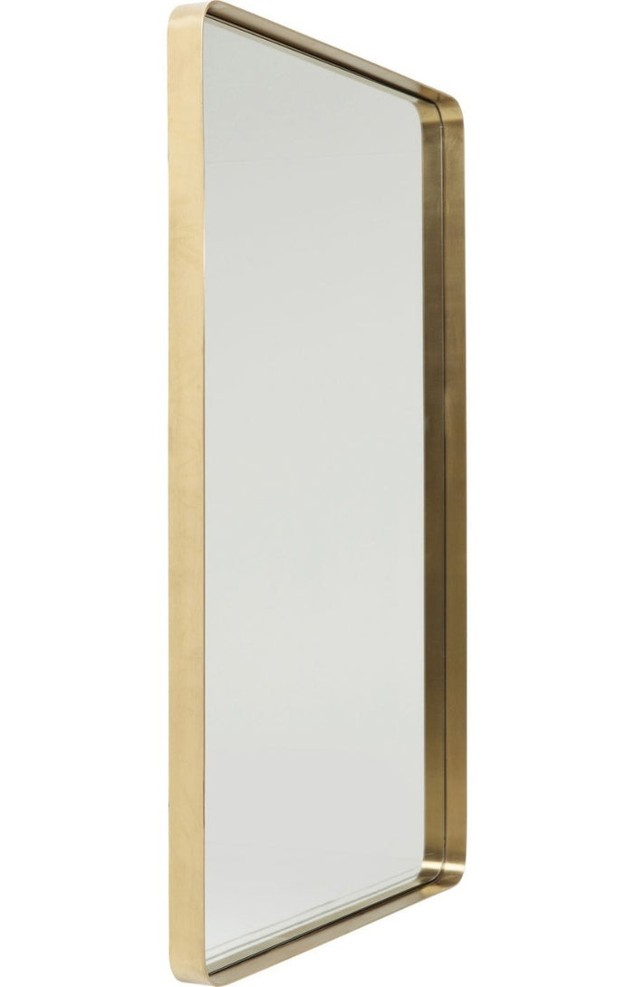 Kare Design Curve Spiegel Rechthoek - B80 X H120 Cm - Messing