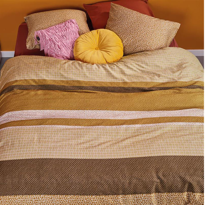 Beddinghouse Darren Dekbedovertrek 140 x 200/220 cm - Oker