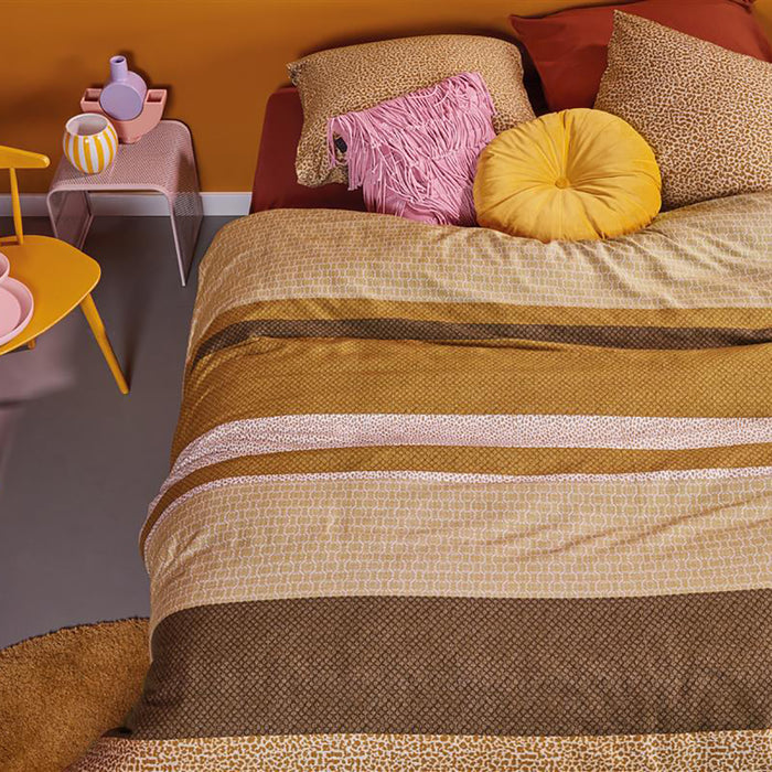 Beddinghouse Darren Dekbedovertrek 200 x 200/220 cm - Oker