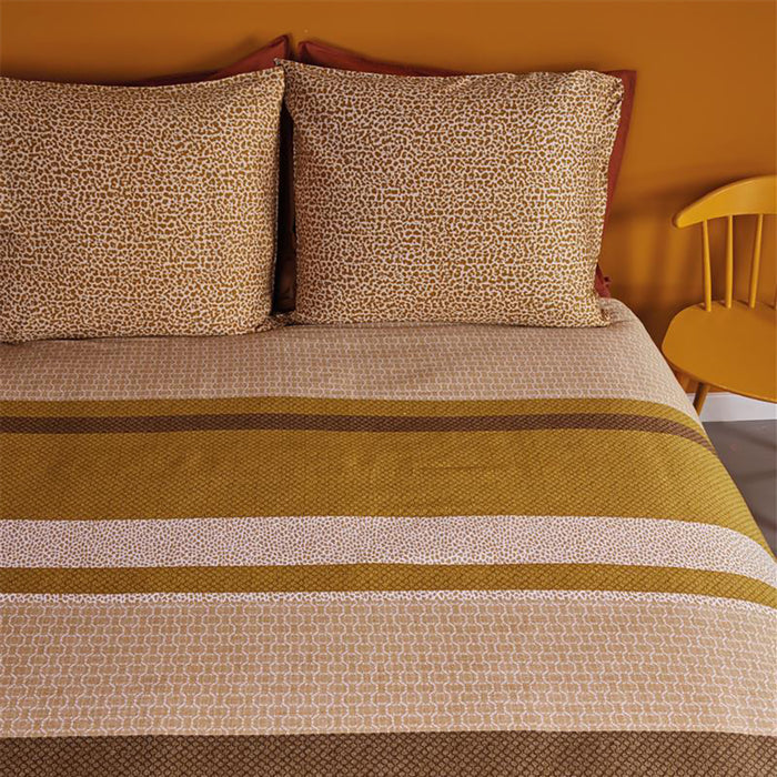 Beddinghouse Darren Dekbedovertrek 200 x 200/220 cm - Oker