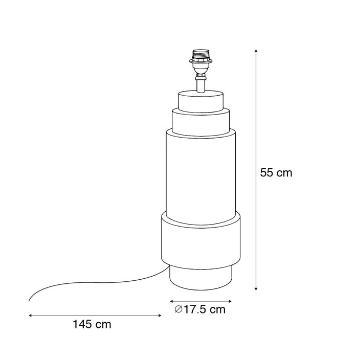 QAZQA Art Deco tafellamp brons zonder kap - Bruut