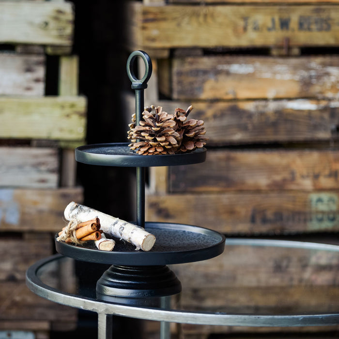 Light & Living Etagère Lutek - Zwart - 2 Laags