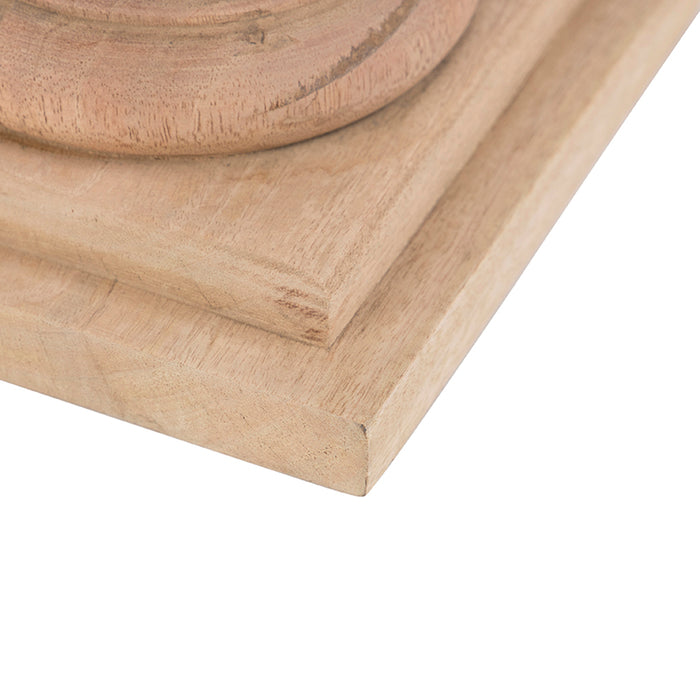 QAZQA Landelijke tafellamp hout zonder kap - Burdock