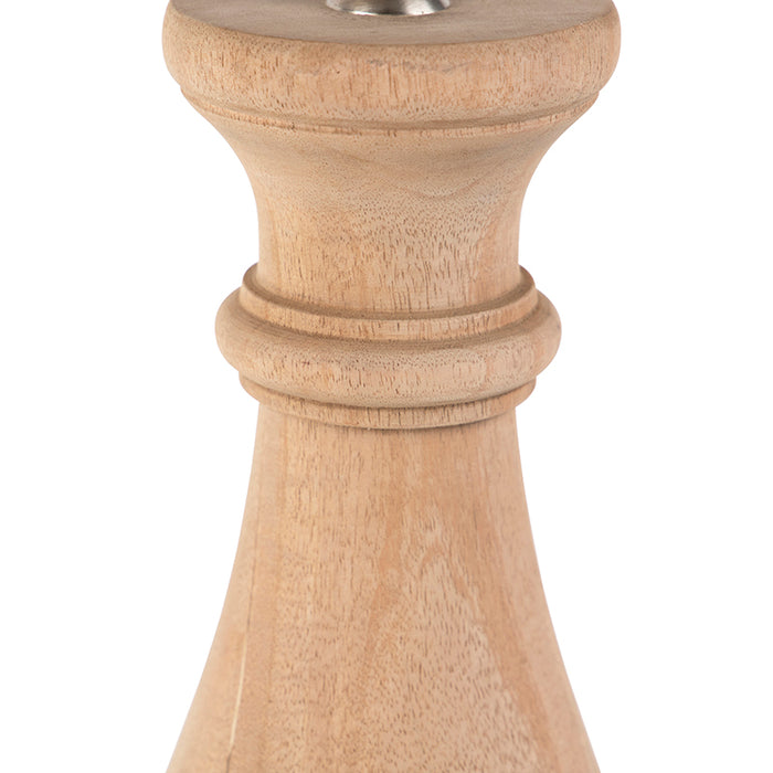 QAZQA Landelijke tafellamp hout zonder kap - Burdock