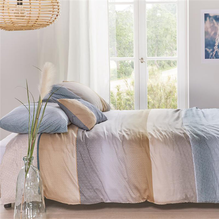 Beddinghouse Odette Dekbedovertrek 140 x 200/220 cm - Blauw/Grijs