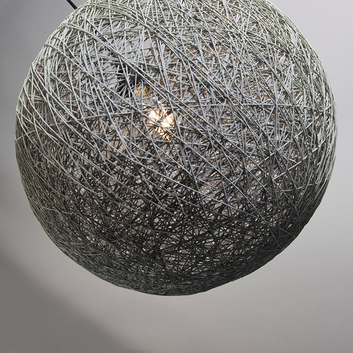 QAZQA Hanglamp corda - Grijs - Design - D 450mm