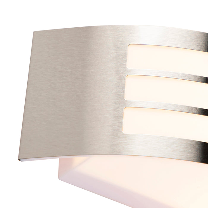 QAZQA Moderne wandlamp staal RVS IP44 - Sapphire Deluxe