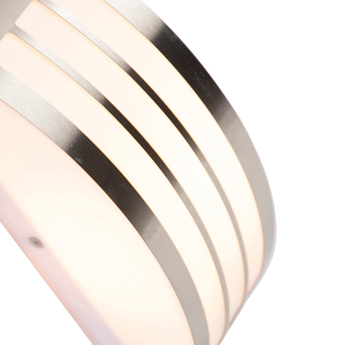 QAZQA Moderne wandlamp staal RVS IP44 - Sapphire Deluxe