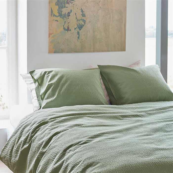 Beddinghouse Wave Dekbedovertrek 200 x 200/220 cm - Grijs/Groen