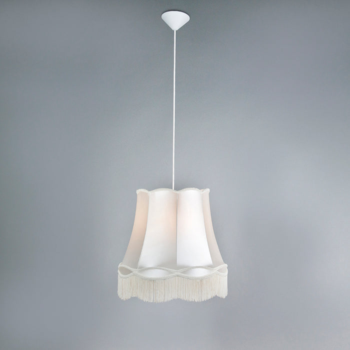 QAZQA Retro hanglamp crème 45 cm - Granny