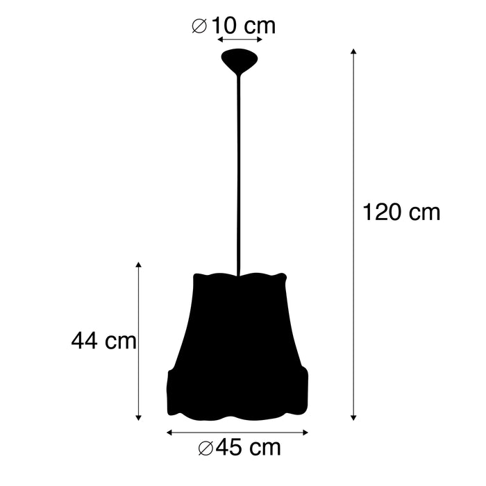 QAZQA Retro hanglamp crème 45 cm - Granny