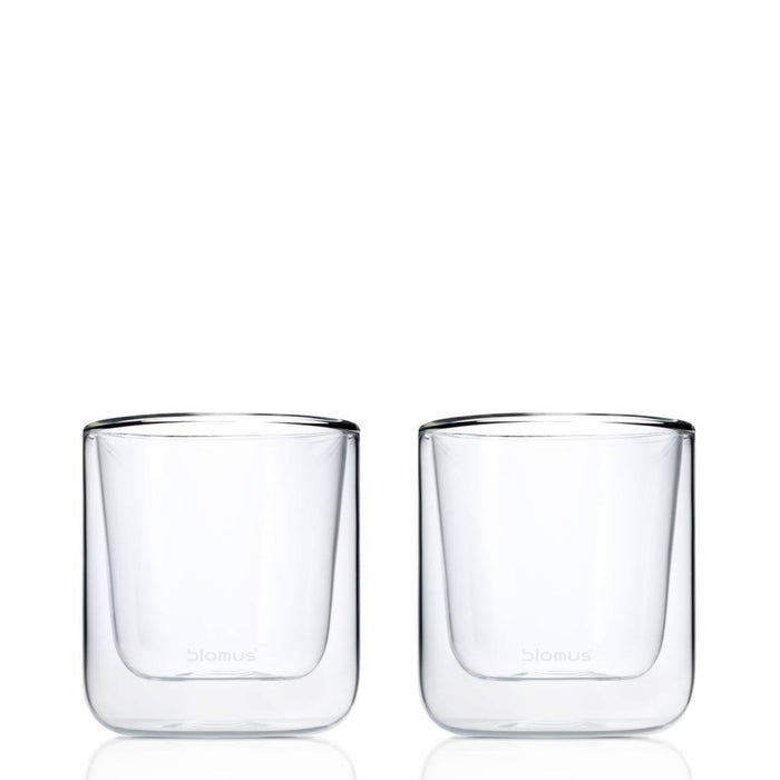 Blomus Dubbelwandig glas NERO koffie (set|4 stuks)